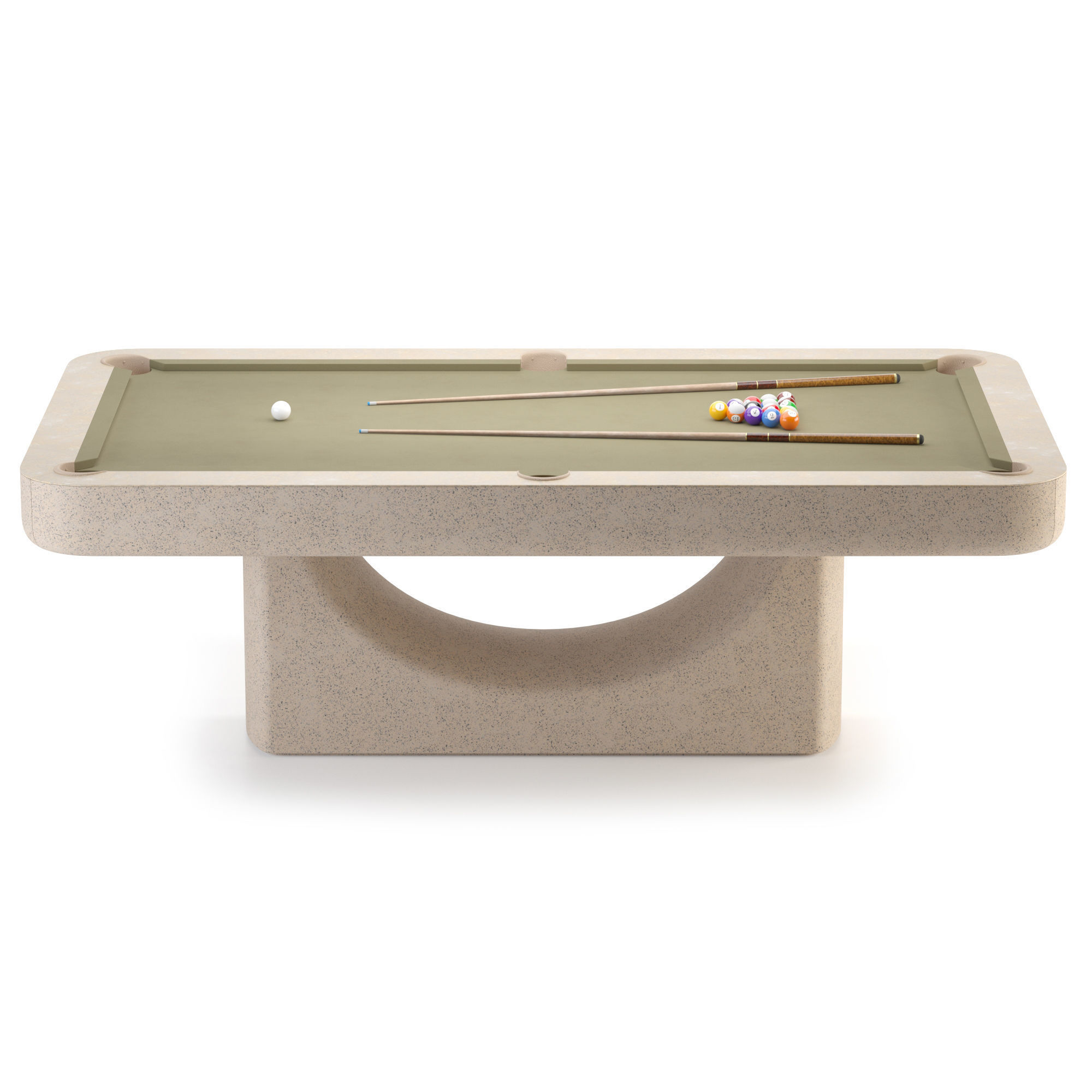 PBR Mono pool table Low-poly 3D model_6