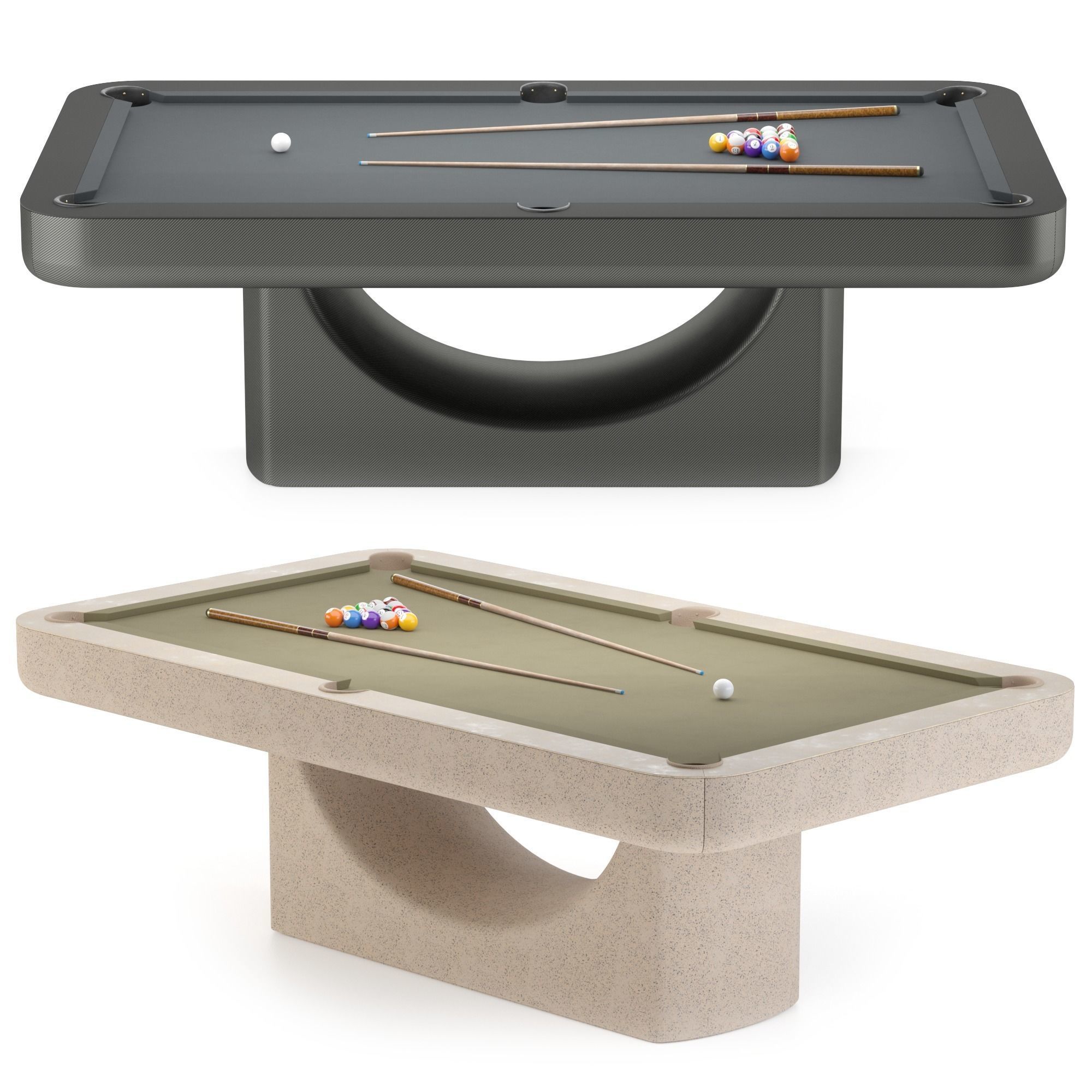 PBR Mono pool table Low-poly 3D model_3