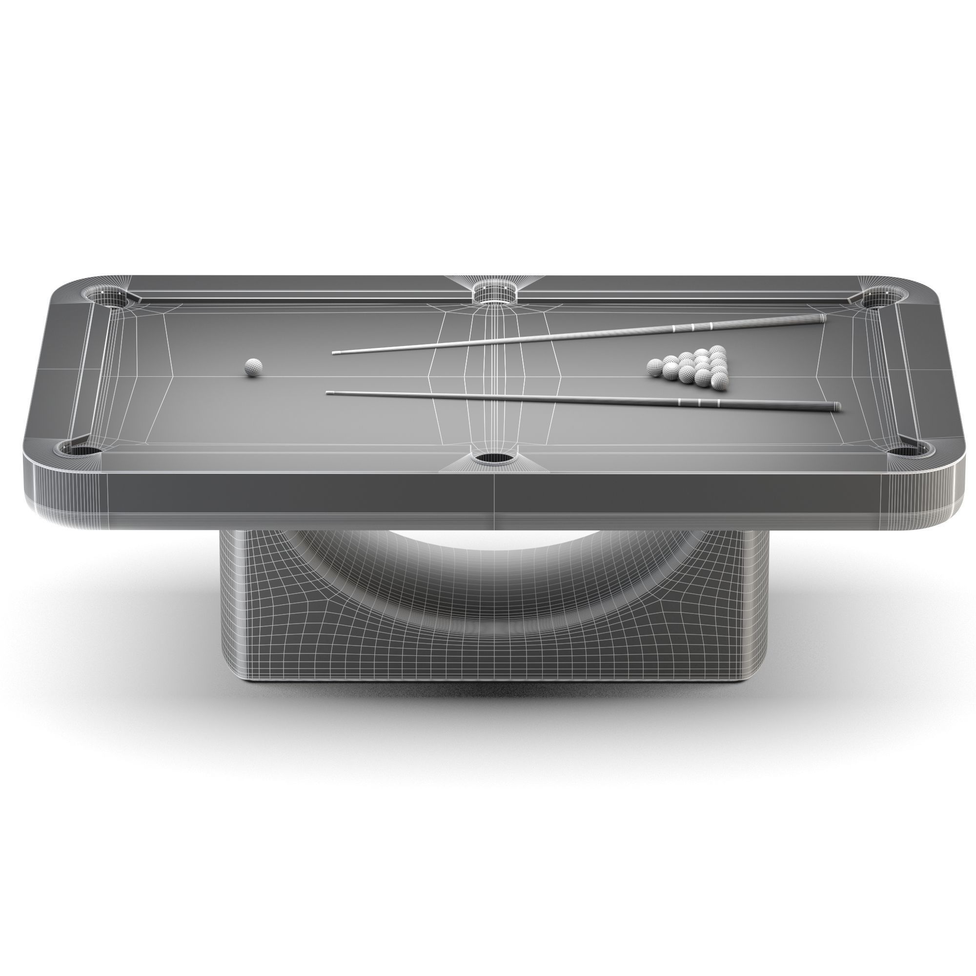 PBR Mono pool table Low-poly 3D model_13