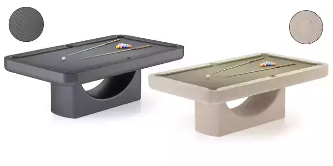 PBR Mono pool table Low-poly 3D model