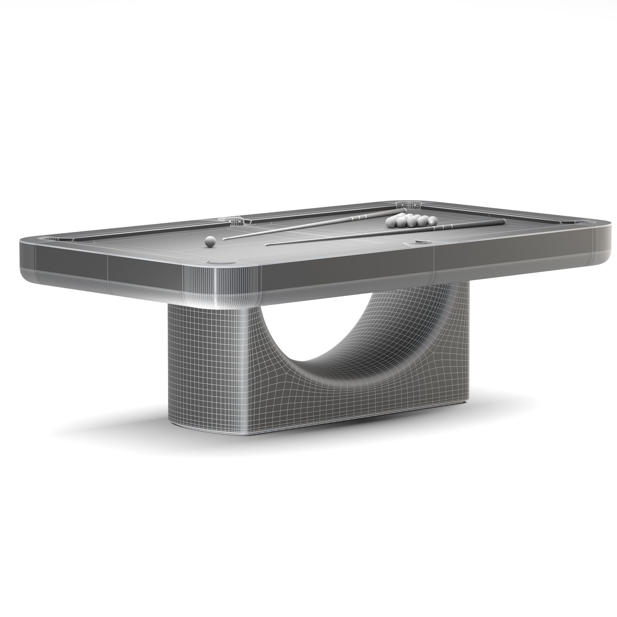 PBR Mono pool table Low-poly 3D model_12