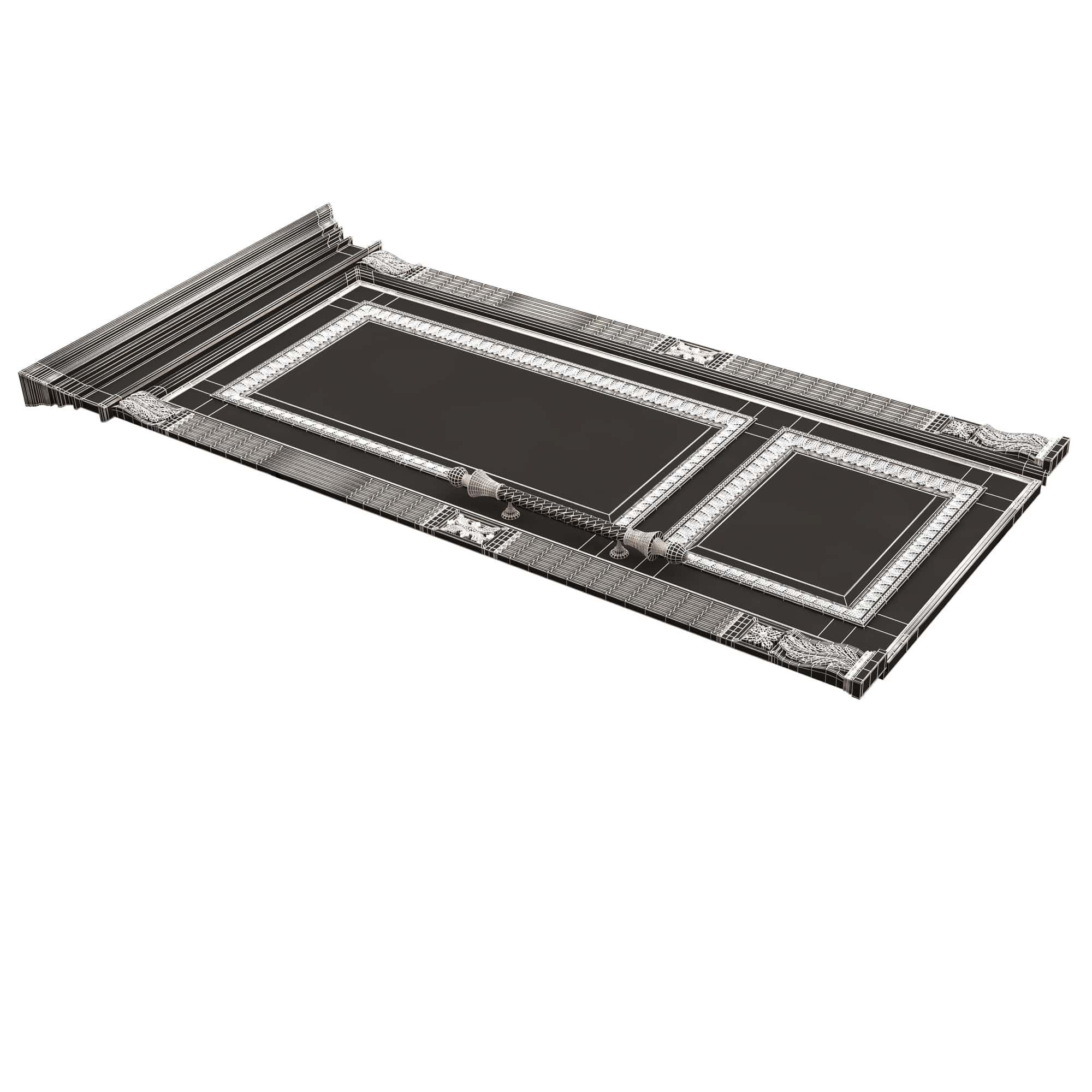 Carved Door Classic 01602 Wood Low-poly 3D model_11