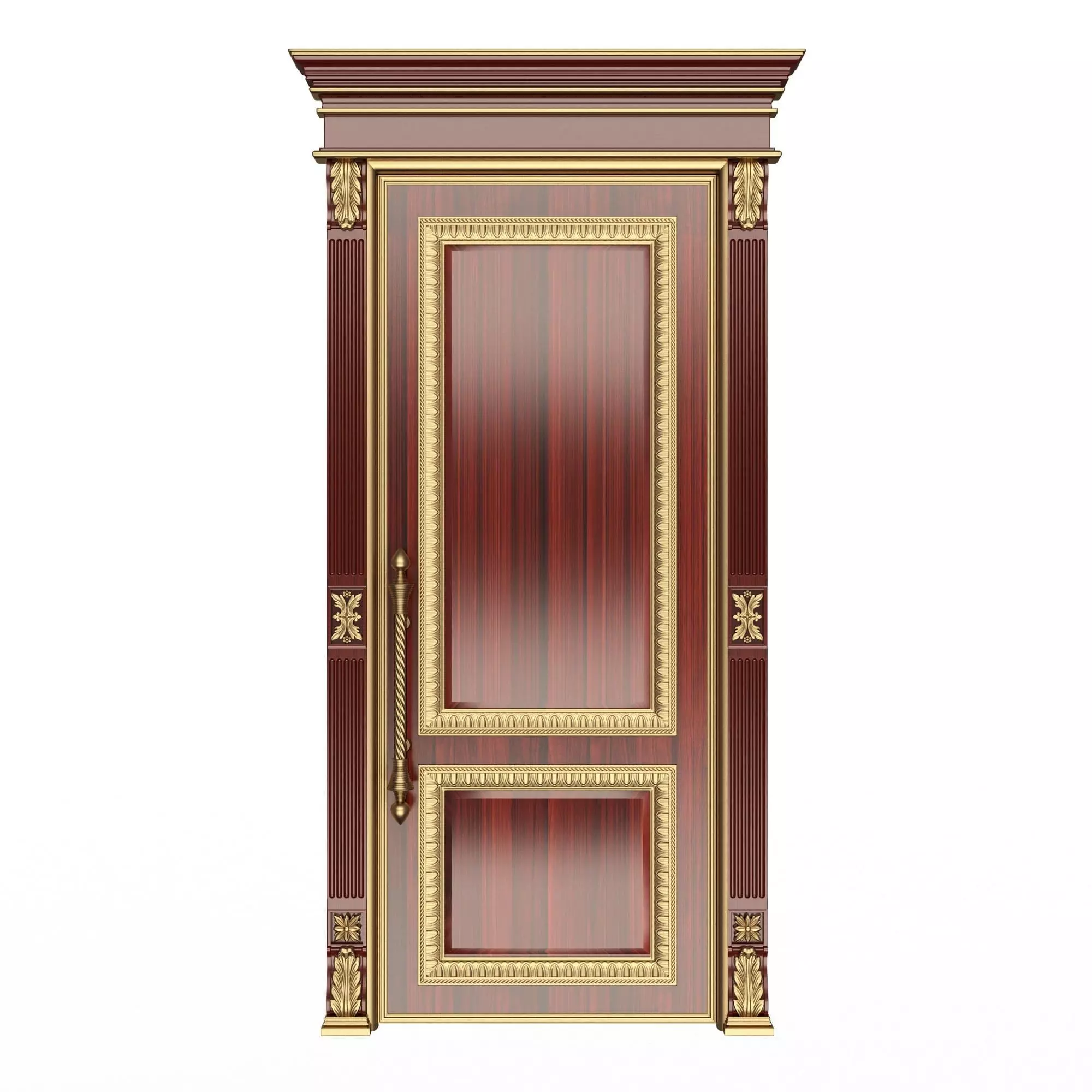 Carved Door Classic 01602 Wood Low-poly 3D model_0