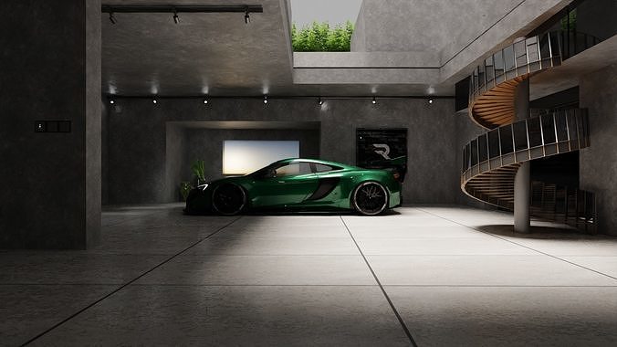3D Model- Custom Concept Car Scene Vol13 FBX-OBJ-MTL-BLEND FILES 3D model