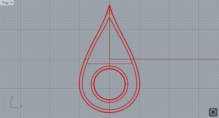 Drop Shaped Earrings With Enamel 3D print model_6