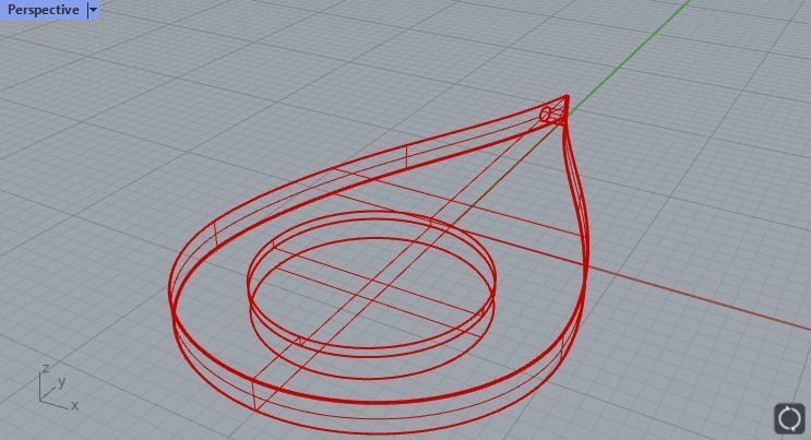 Drop Shaped Earrings With Enamel 3D print model_3