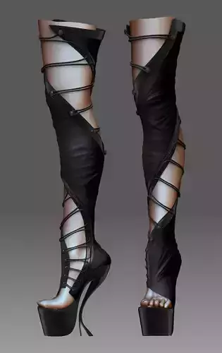 Realistic Sexy Boots model  3D model