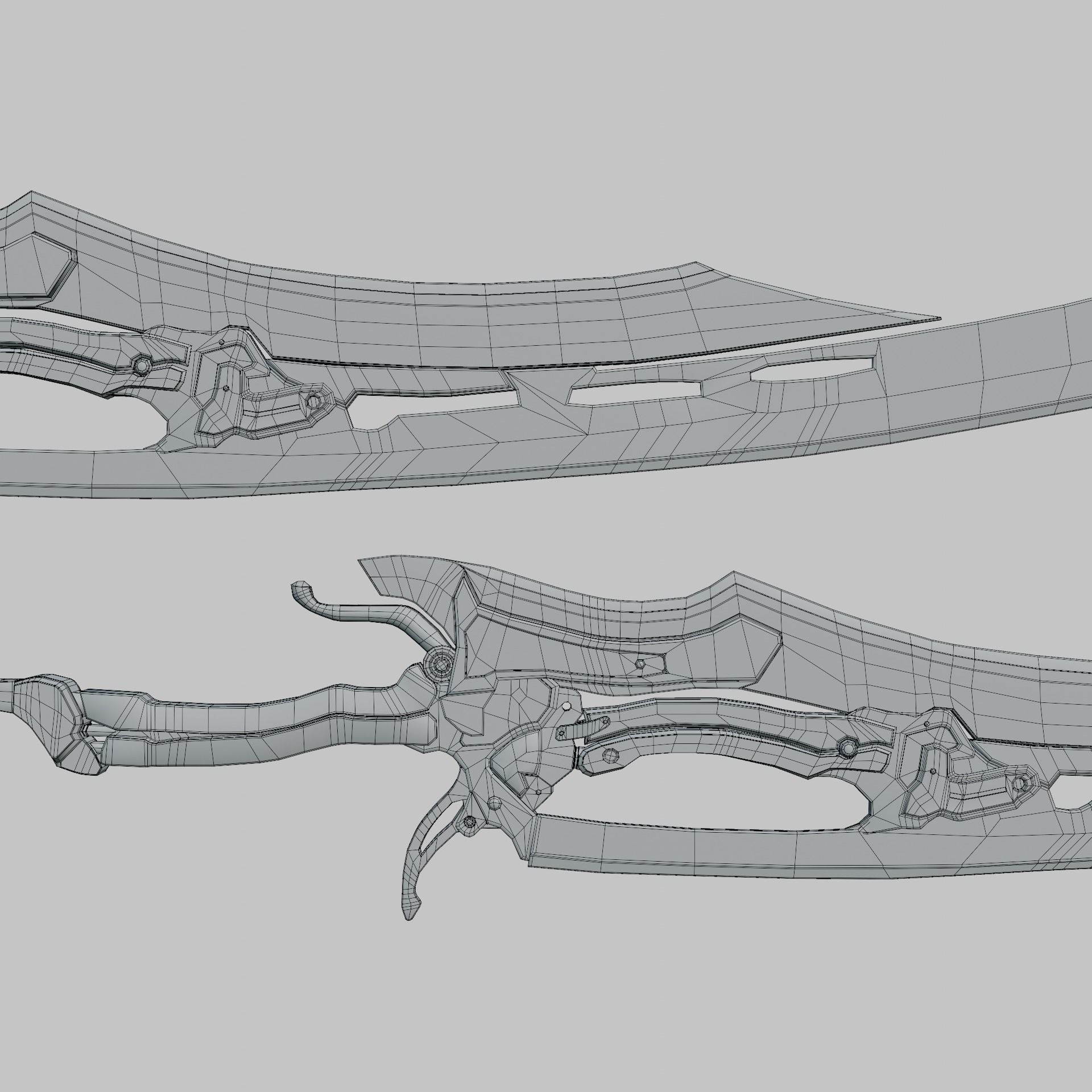 black sword v2 Low-poly 3D model_5