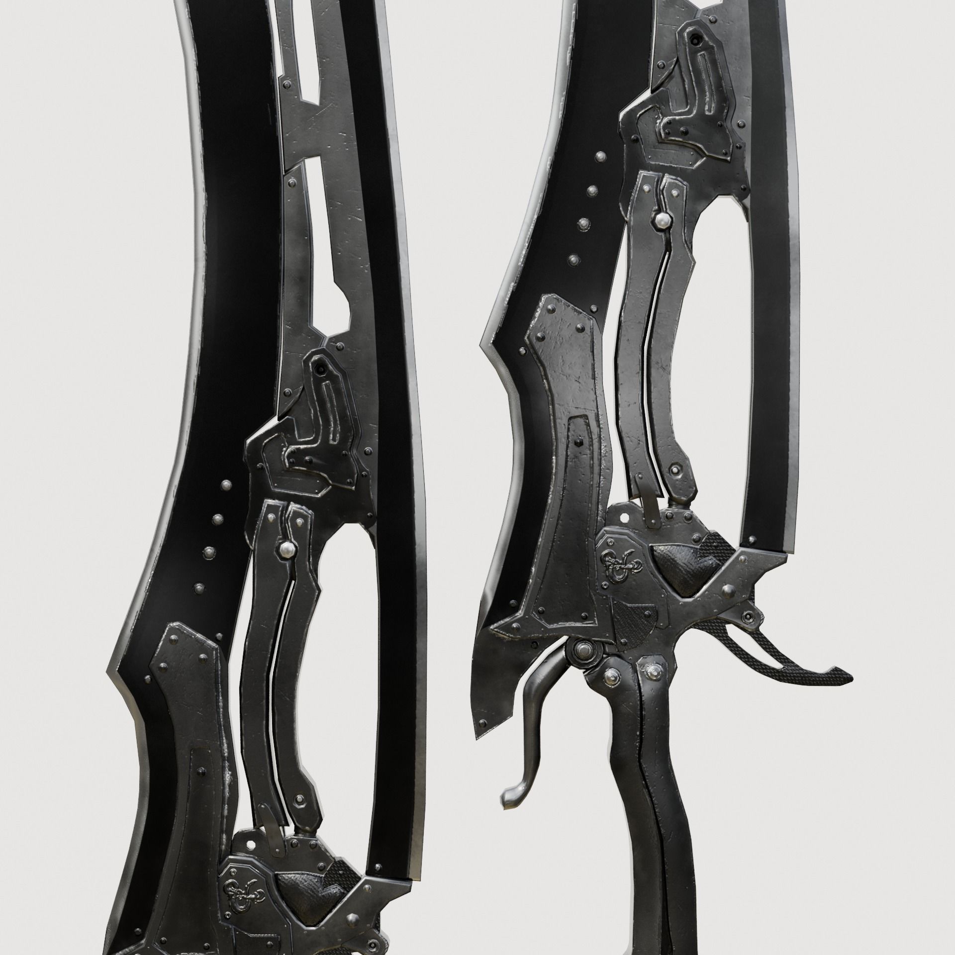 black sword v2 Low-poly 3D model_4