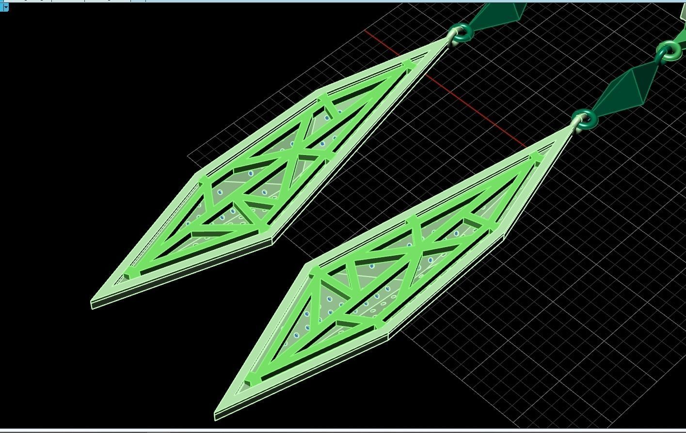 geometric earrings  Carrera Invierno Iceberg Collection 1052 3D print model_19
