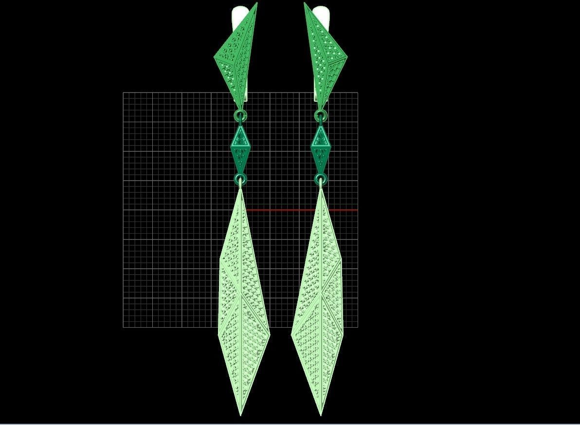 geometric earrings  Carrera Invierno Iceberg Collection 1052 3D print model_13