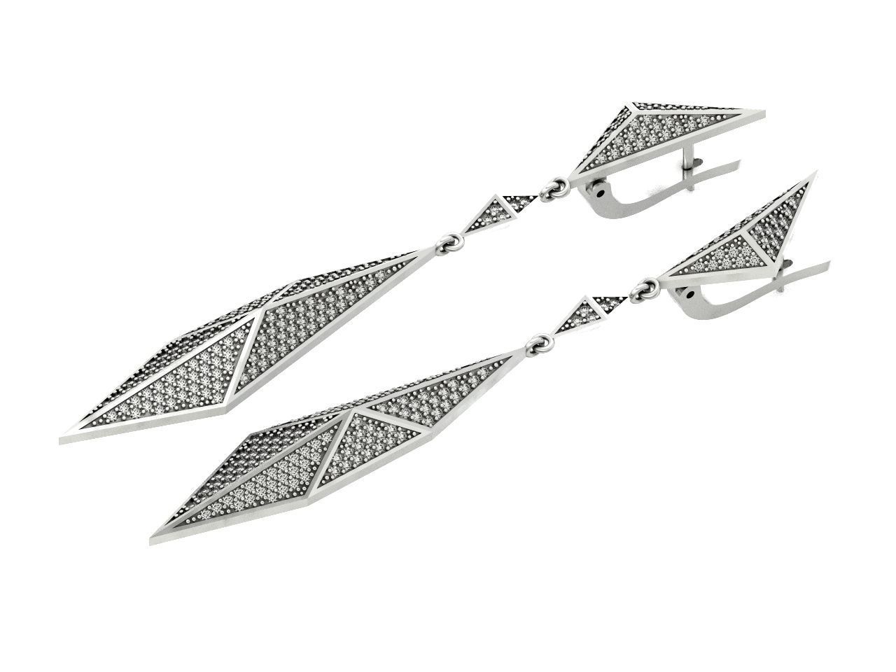 geometric earrings  Carrera Invierno Iceberg Collection 1052 3D print model_21