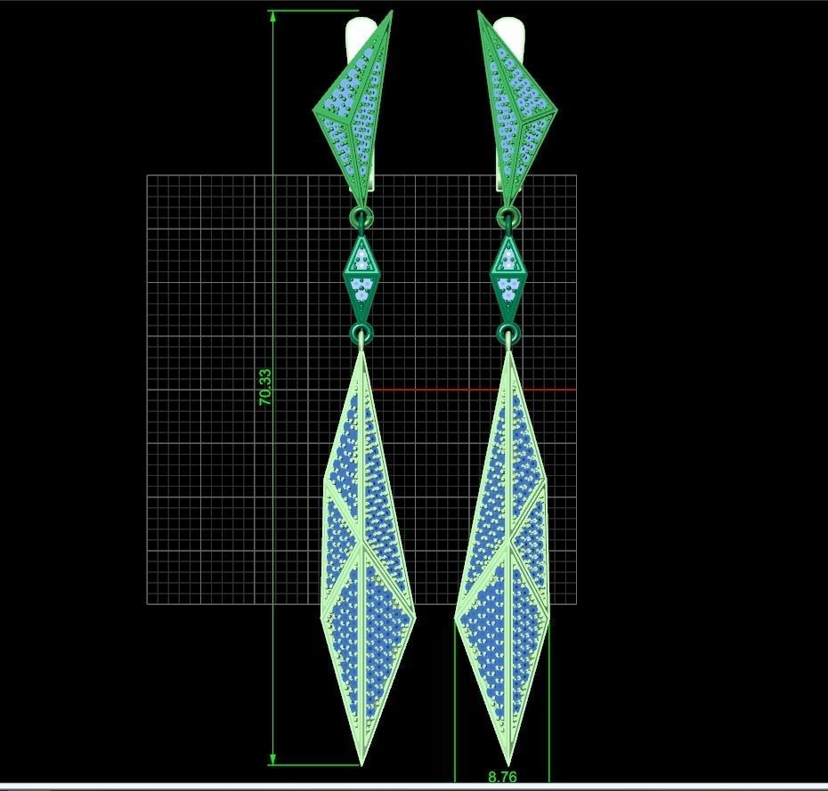 geometric earrings  Carrera Invierno Iceberg Collection 1052 3D print model_8