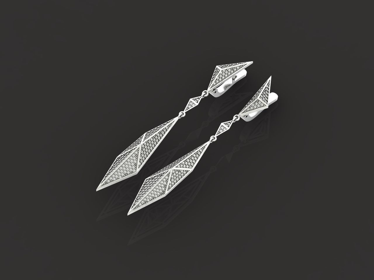 geometric earrings  Carrera Invierno Iceberg Collection 1052 3D print model_40