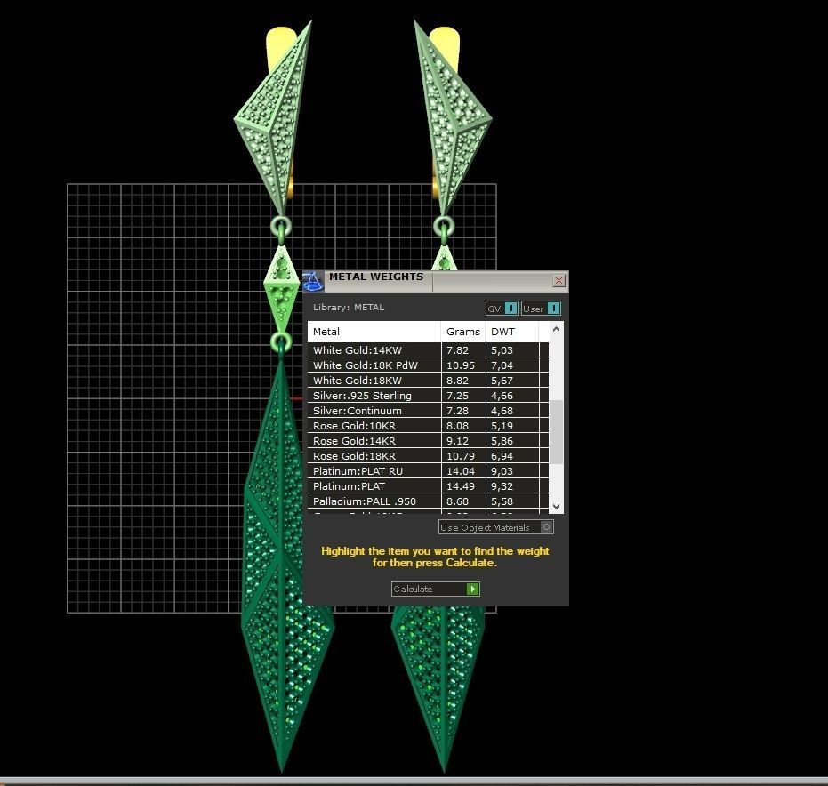 geometric earrings  Carrera Invierno Iceberg Collection 1052 3D print model_6