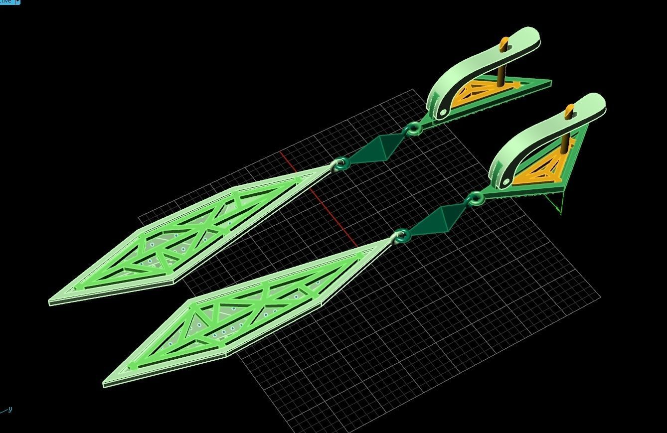 geometric earrings  Carrera Invierno Iceberg Collection 1052 3D print model_18