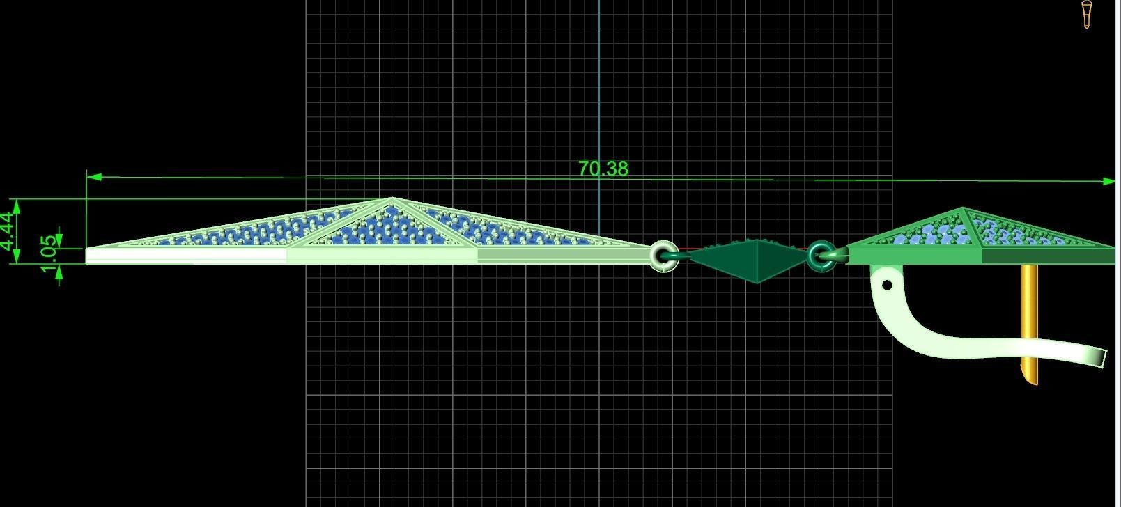 geometric earrings  Carrera Invierno Iceberg Collection 1052 3D print model_9