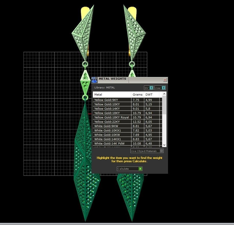 geometric earrings  Carrera Invierno Iceberg Collection 1052 3D print model_5