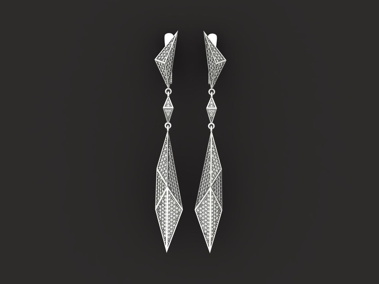 geometric earrings  Carrera Invierno Iceberg Collection 1052 3D print model_36