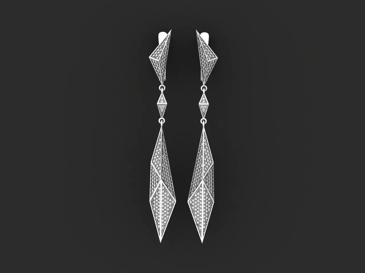 geometric earrings  Carrera Invierno Iceberg Collection 1052 3D print model_0
