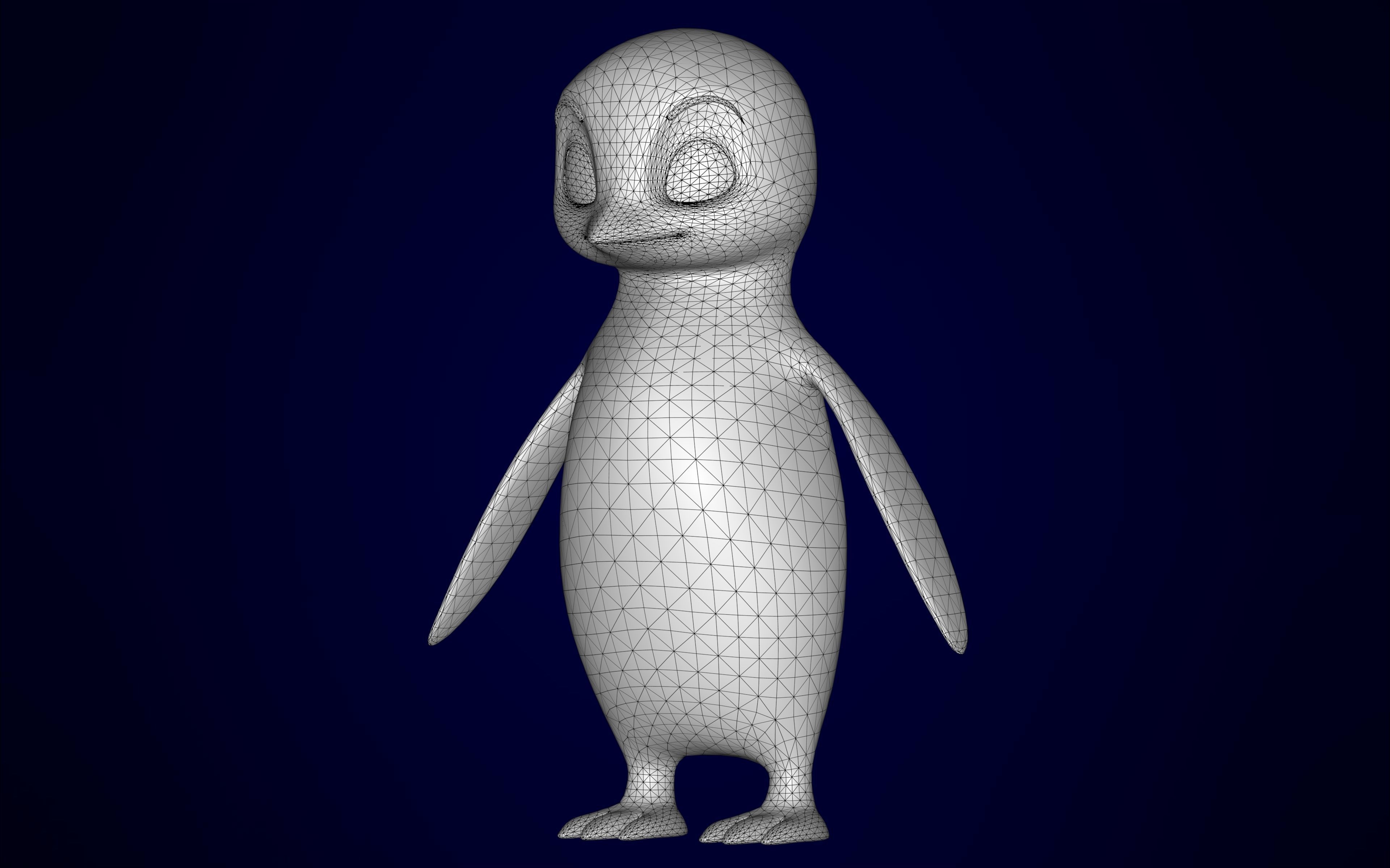 Emperor Penguin Low-poly 3D model_10