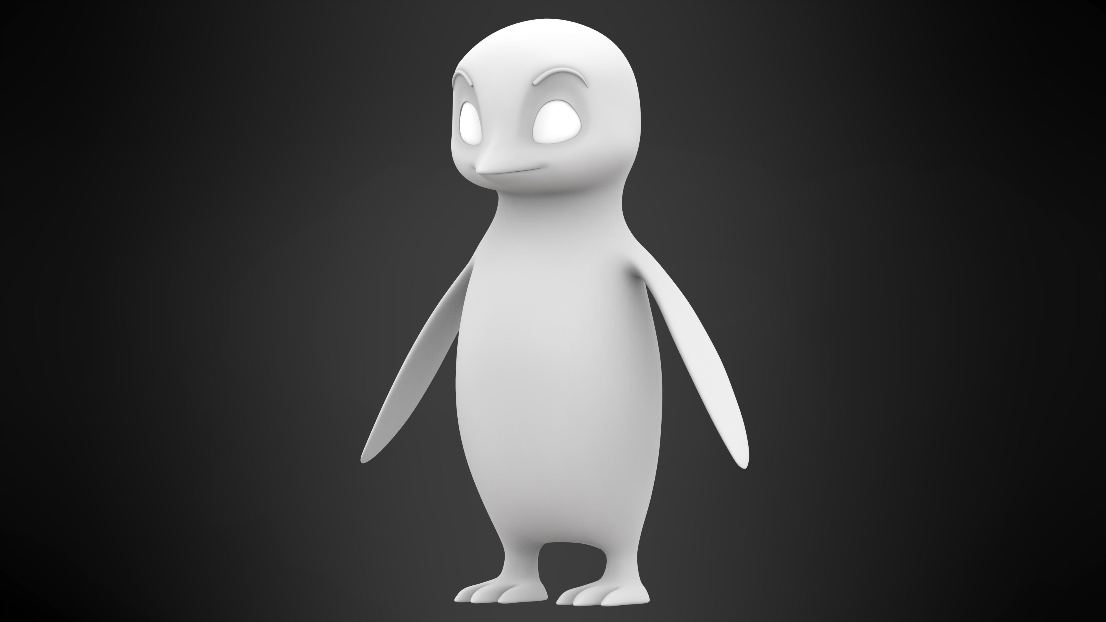 Emperor Penguin Low-poly 3D model_5