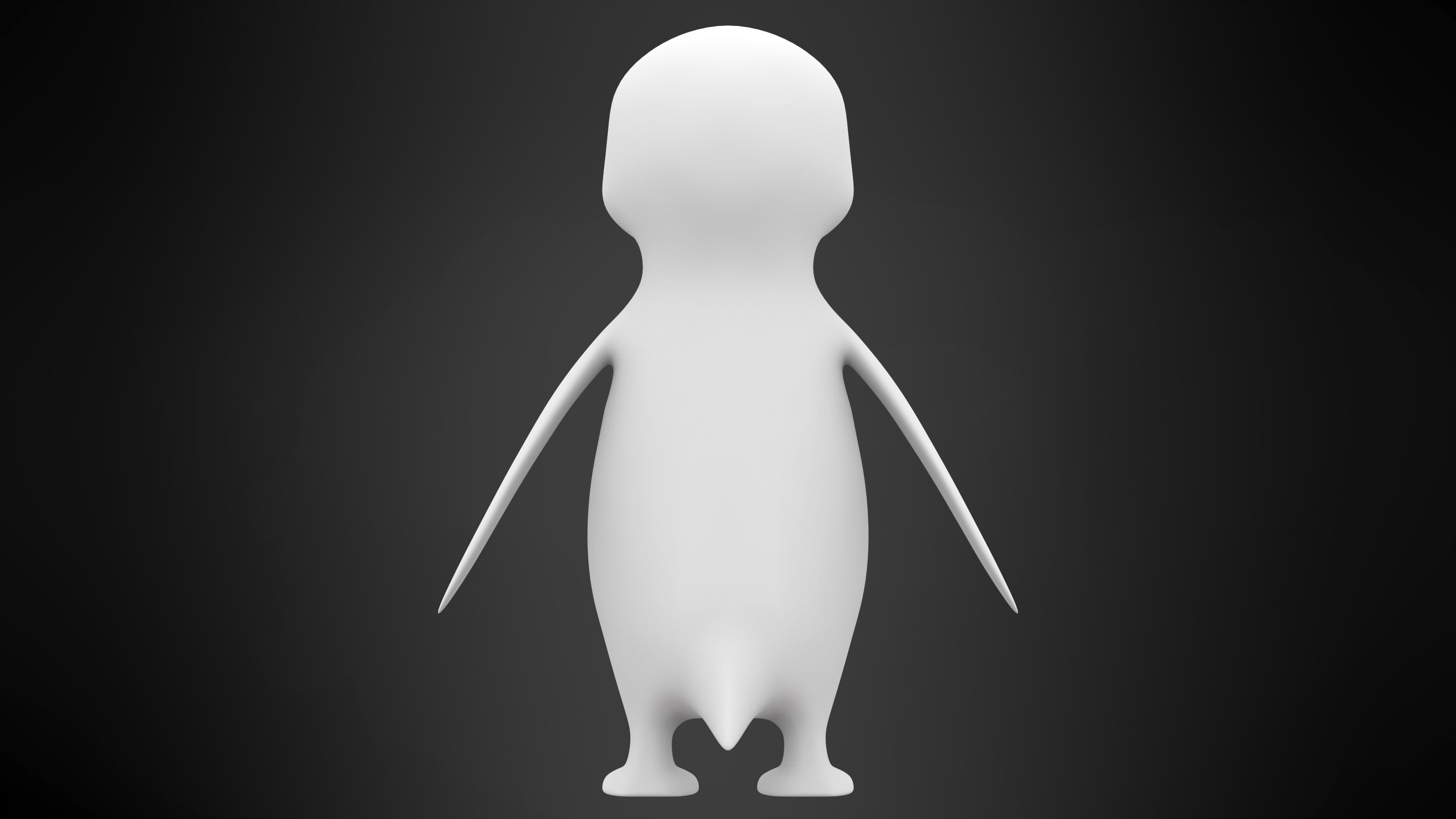 Emperor Penguin Low-poly 3D model_8