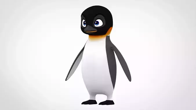 Emperor Penguin Low-poly 3D model
