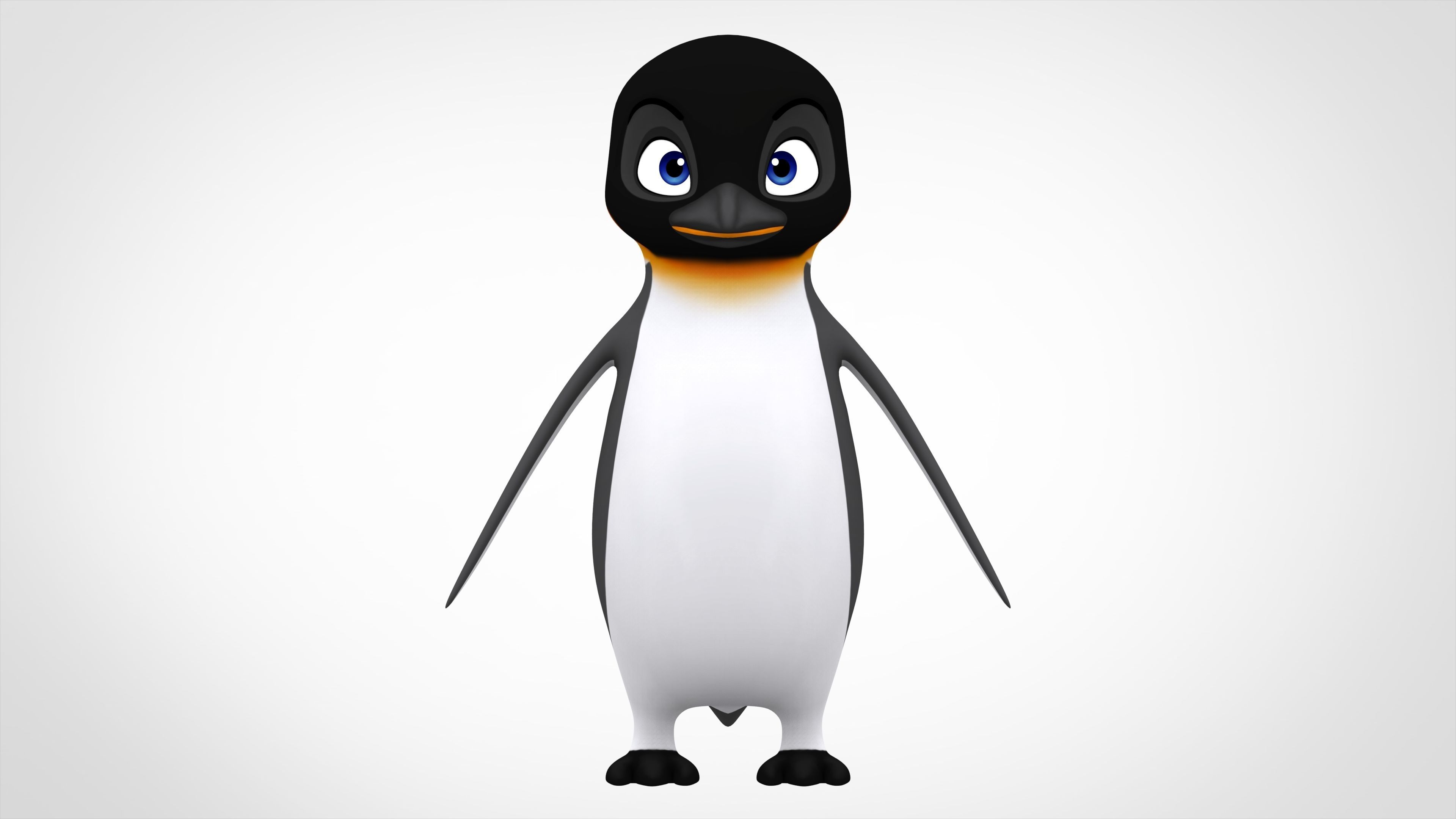 Emperor Penguin Low-poly 3D model_1