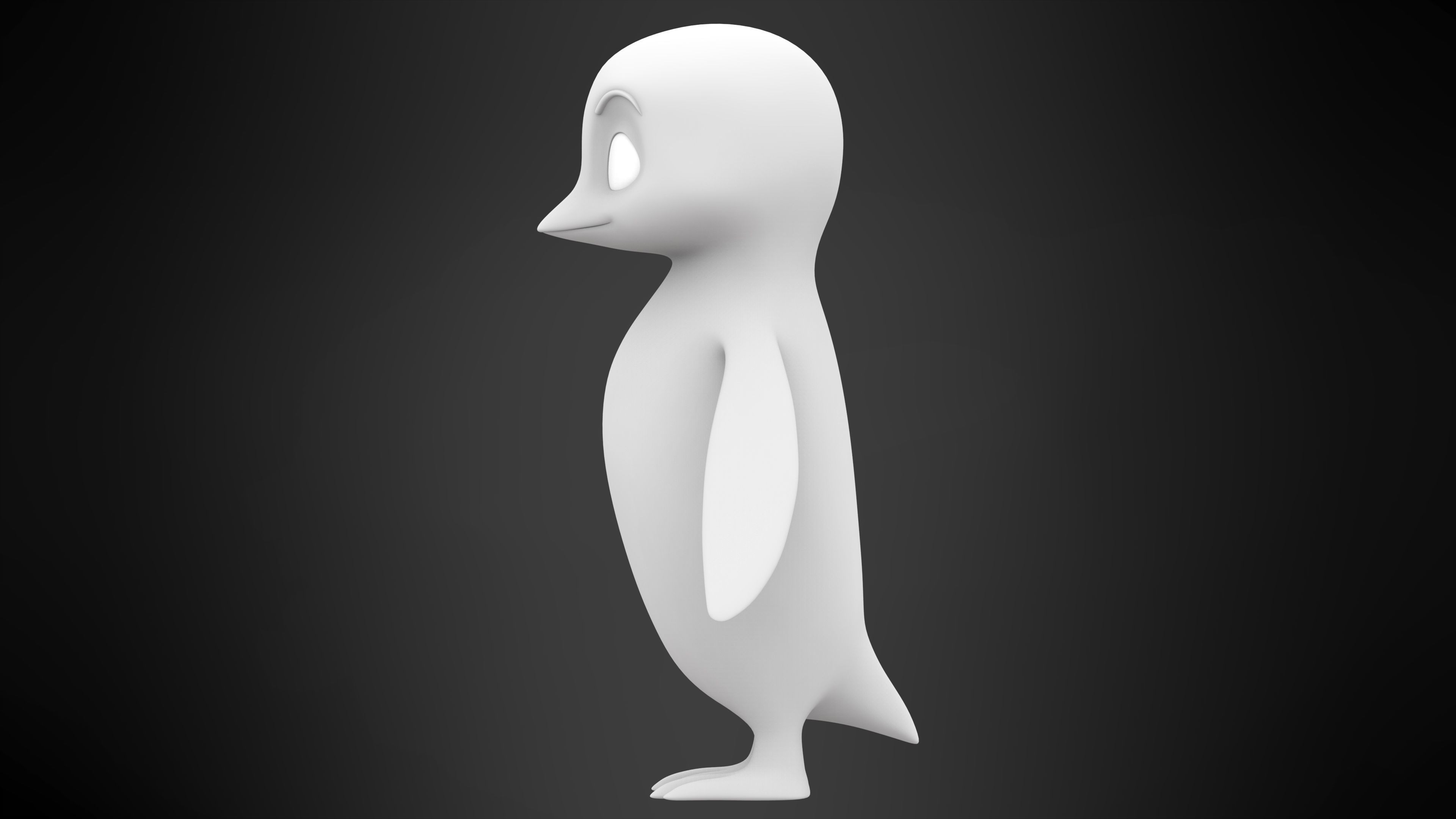 Emperor Penguin Low-poly 3D model_7