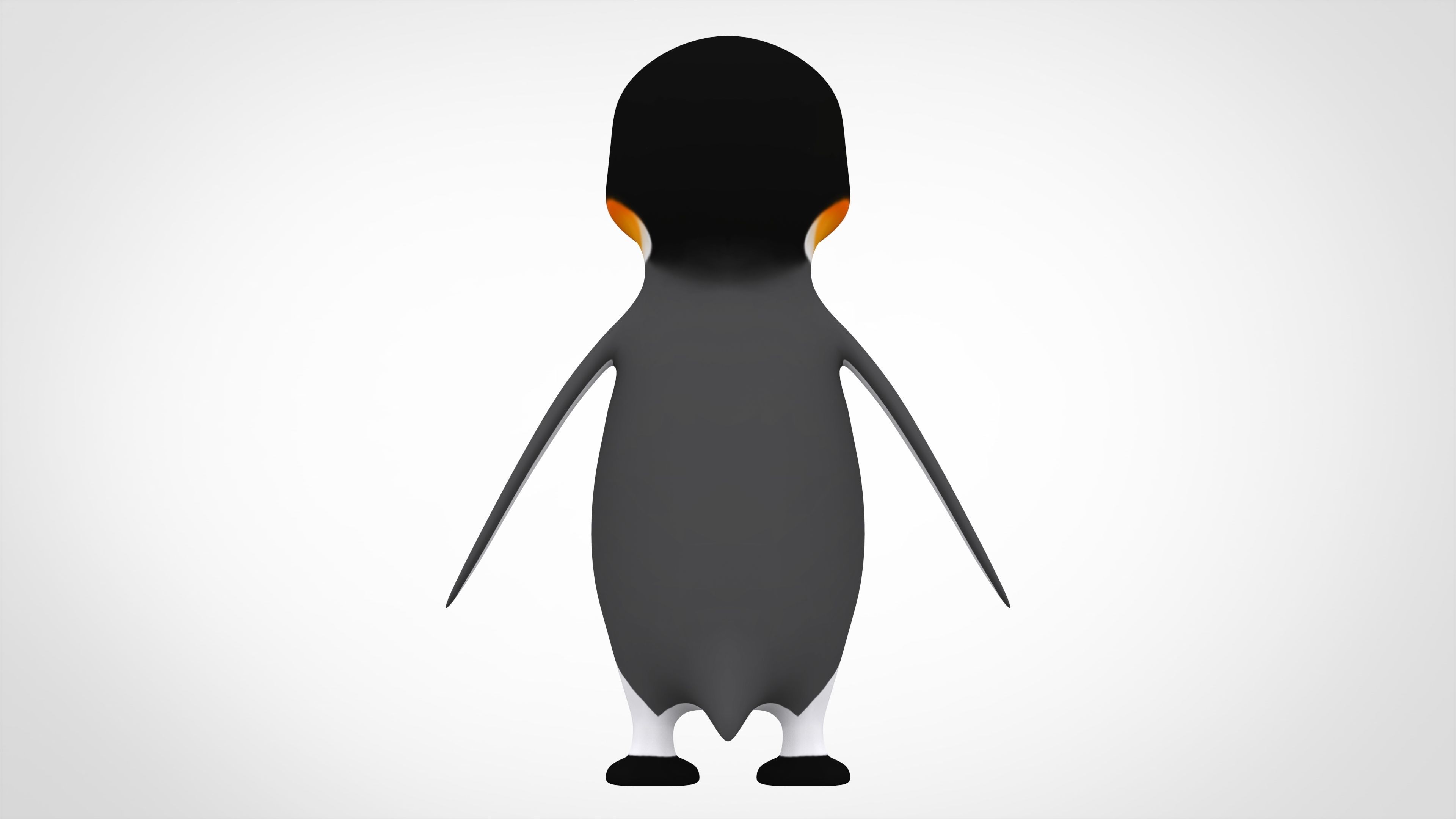 Emperor Penguin Low-poly 3D model_3
