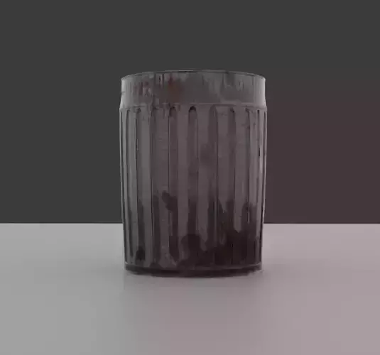 Metal Trash Can