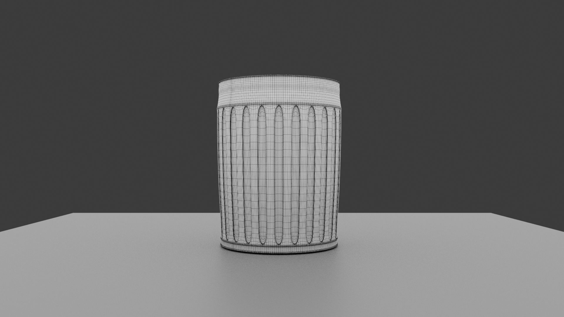 Metal Trash Can 3D model_2