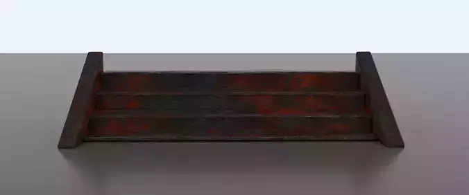 3D Rusted Metal Staircase