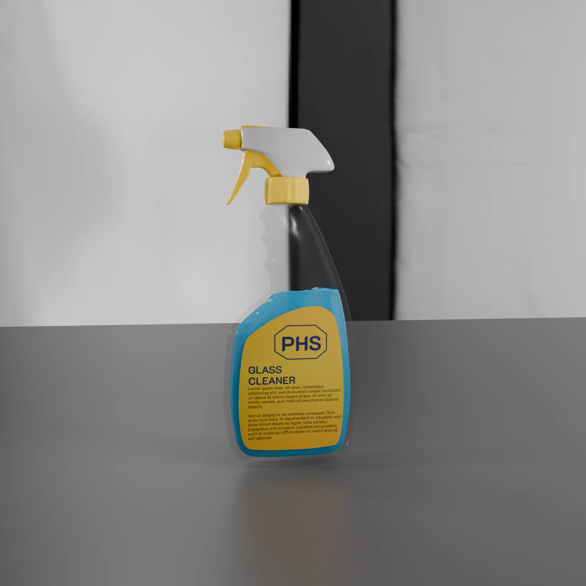 Sprayer Bottle Mockup Low-poly 3D model_0