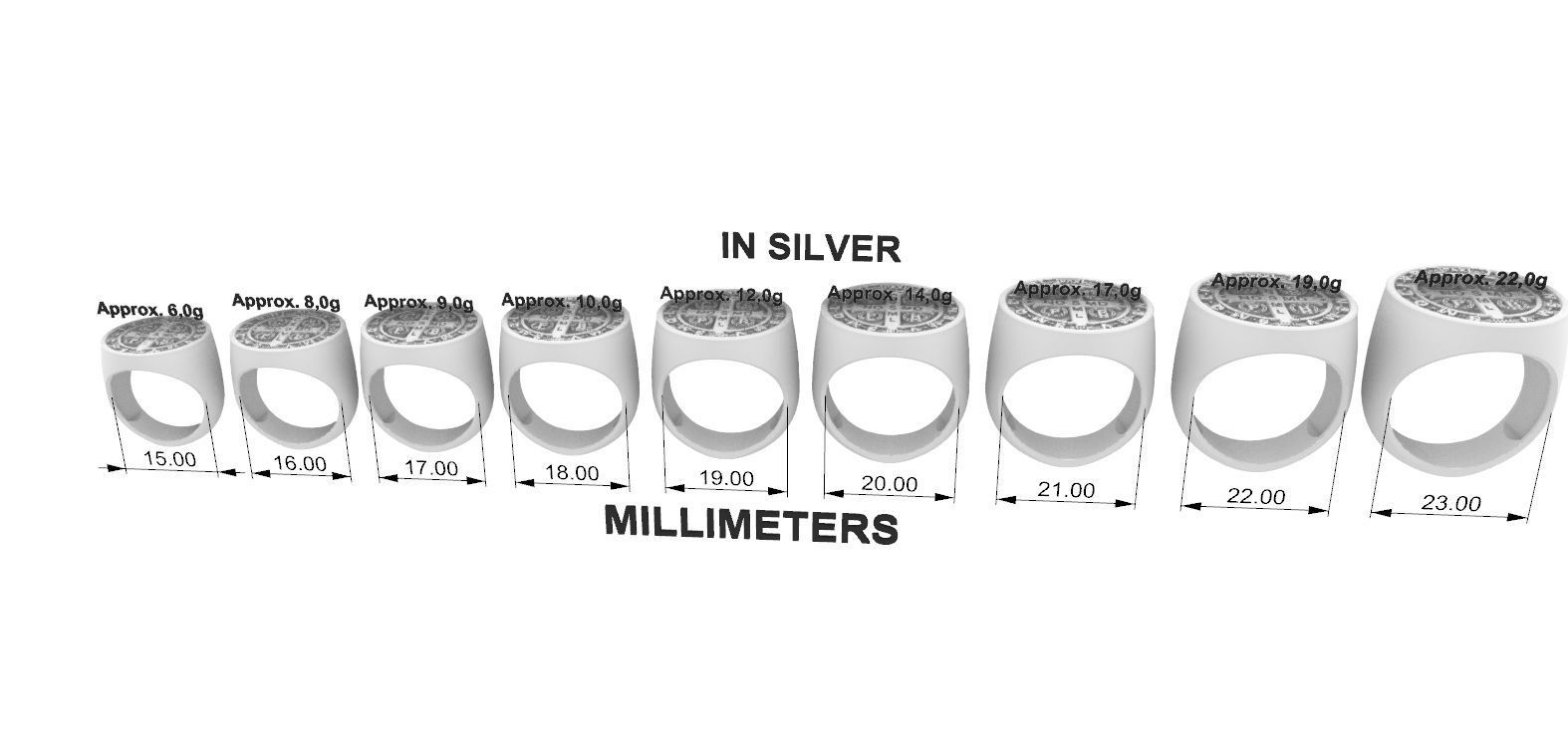 Saint Benedict Ring - Anel Sao Bento 3D print model_19