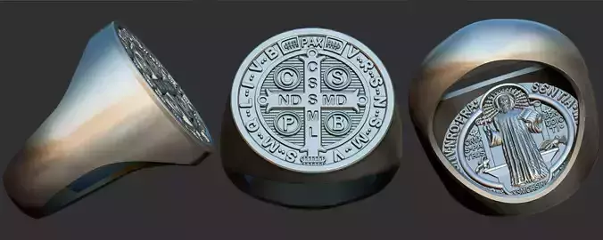 Saint Benedict Ring - Anel Sao Bento 3D print model