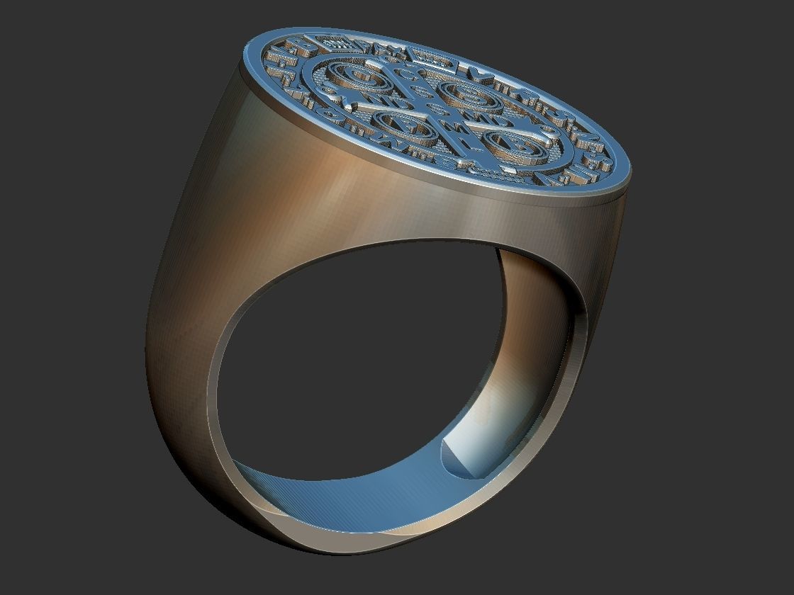 Saint Benedict Ring - Anel Sao Bento 3D print model_6