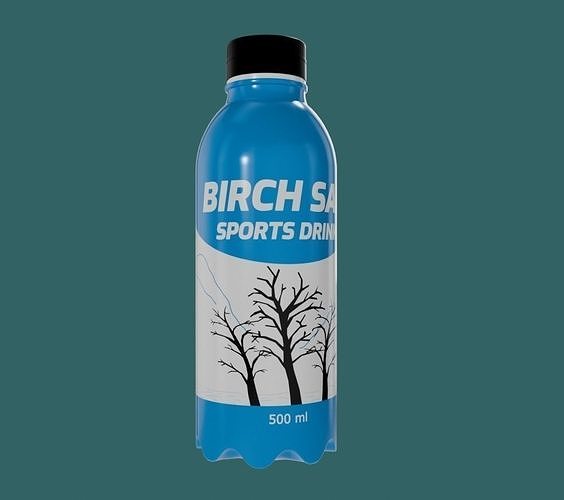 Birch Sap Sports Drink Low-poly 3D model
