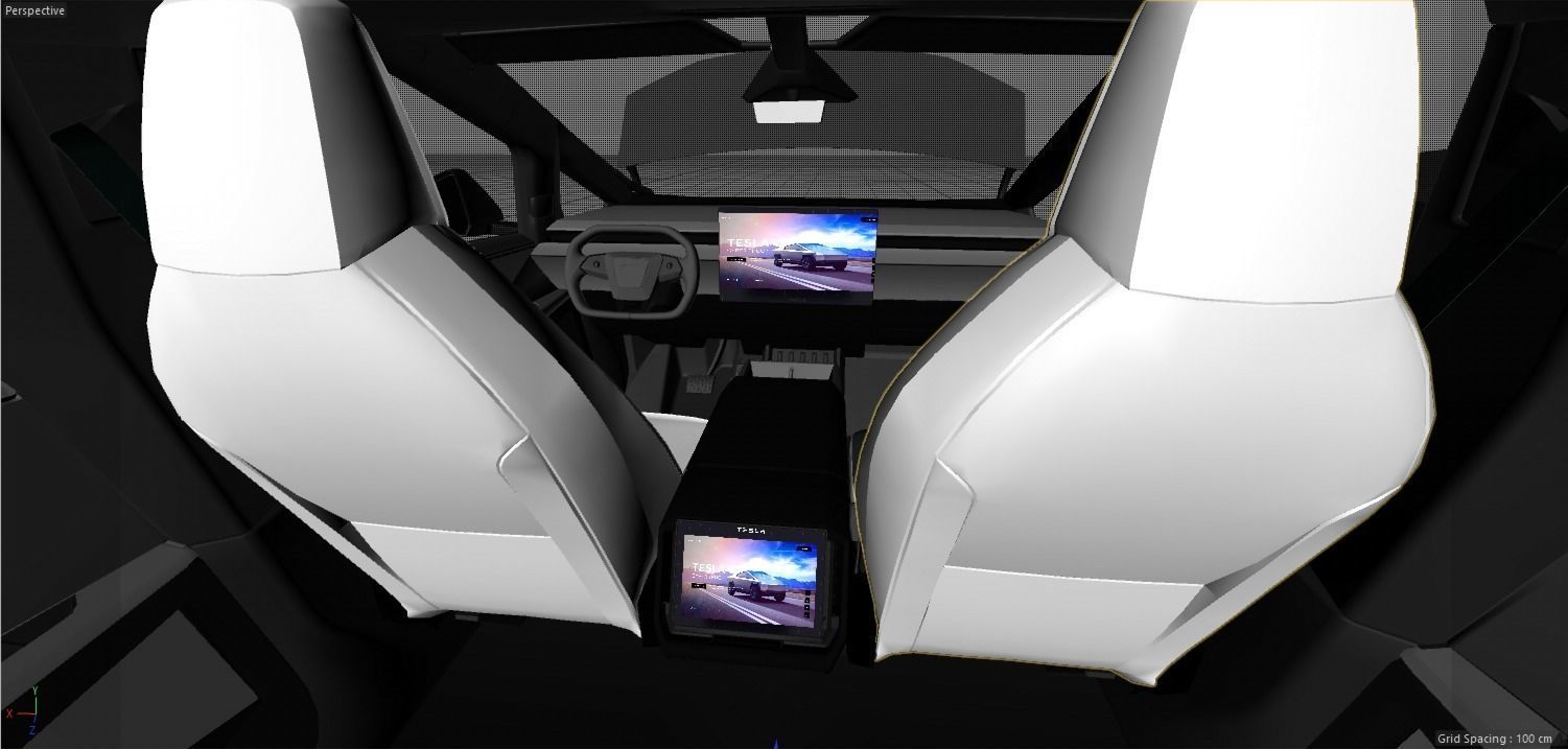 Tesla Cybertruck foundation series and Tesla Quad Series 1 3D model_18