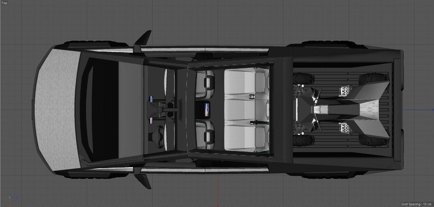 Tesla Cybertruck foundation series and Tesla Quad Series 1 3D model_14
