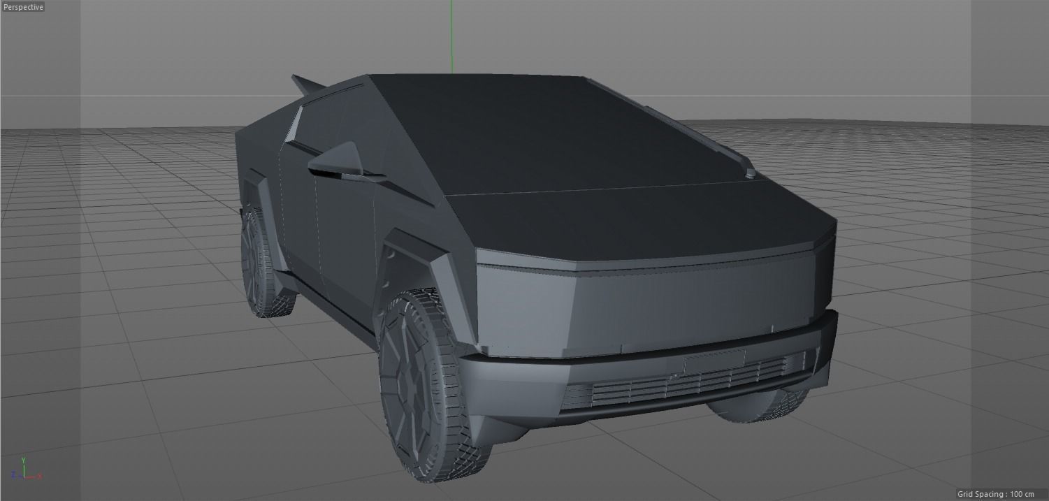 Tesla Cybertruck foundation series and Tesla Quad Series 1 3D model_13