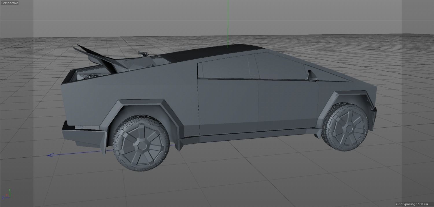 Tesla Cybertruck foundation series and Tesla Quad Series 1 3D model_12