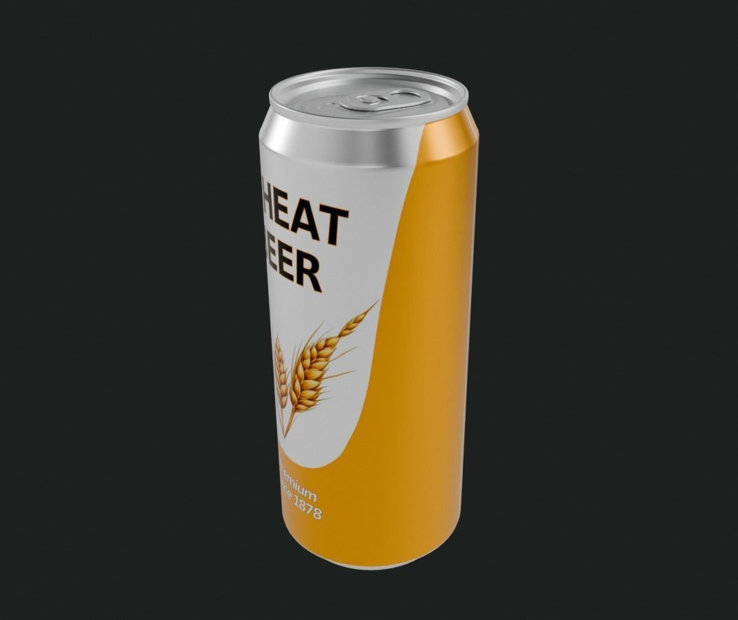 Wheat Beer Low-poly 3D model_1