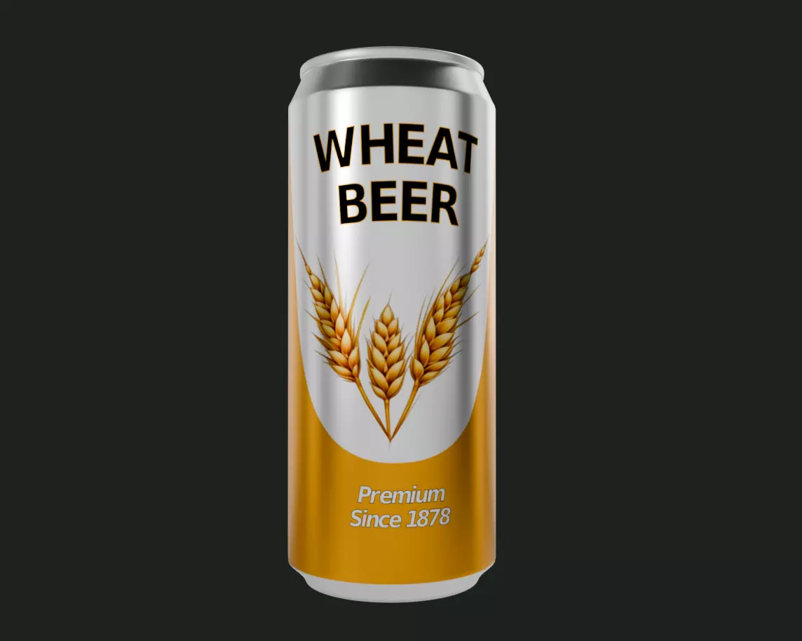 Wheat Beer Low-poly 3D model_0