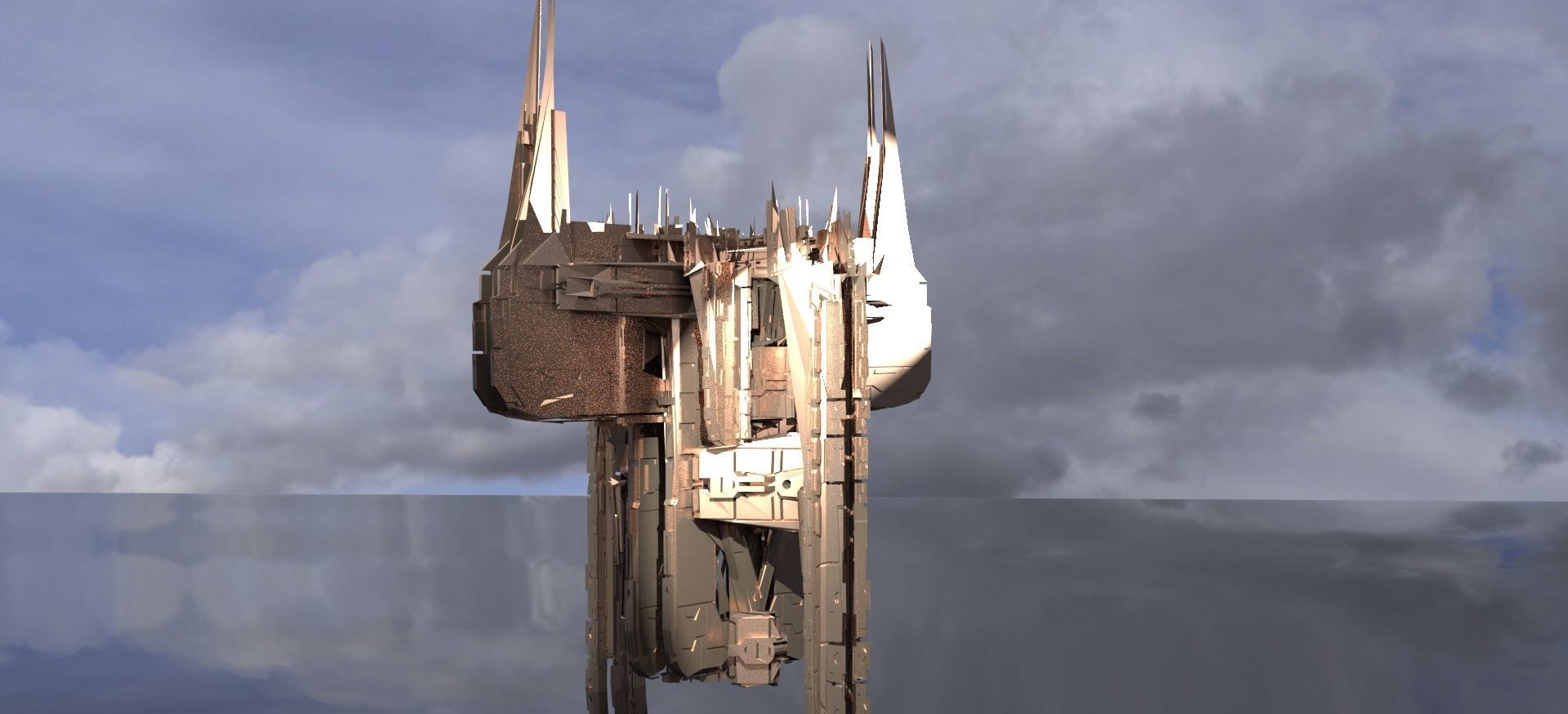 Ithian Cross Tower Ruin 3D model_1