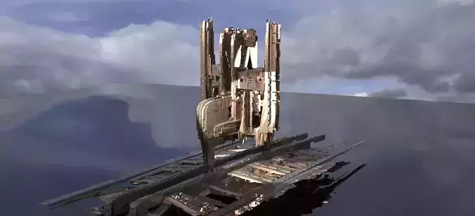 Ithian Ancient Sci fi monorail system