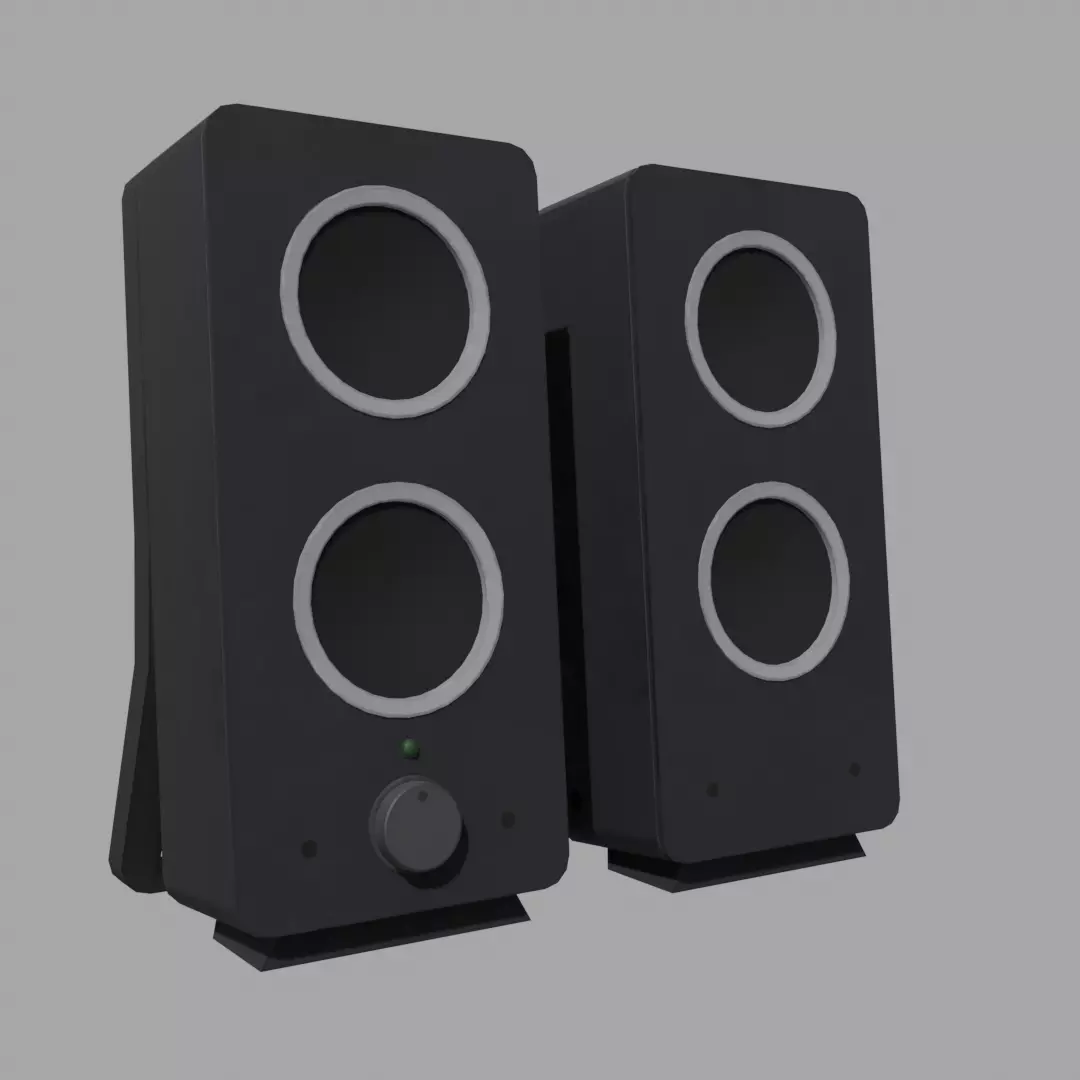 Dual Speaker Set 3D Model 3D model_0