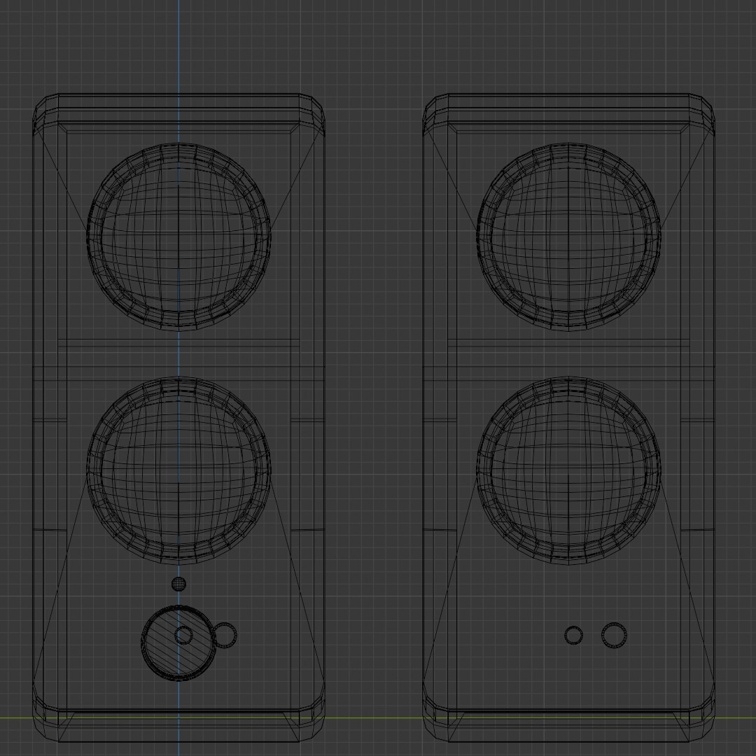 Dual Speaker Set 3D Model 3D model_3