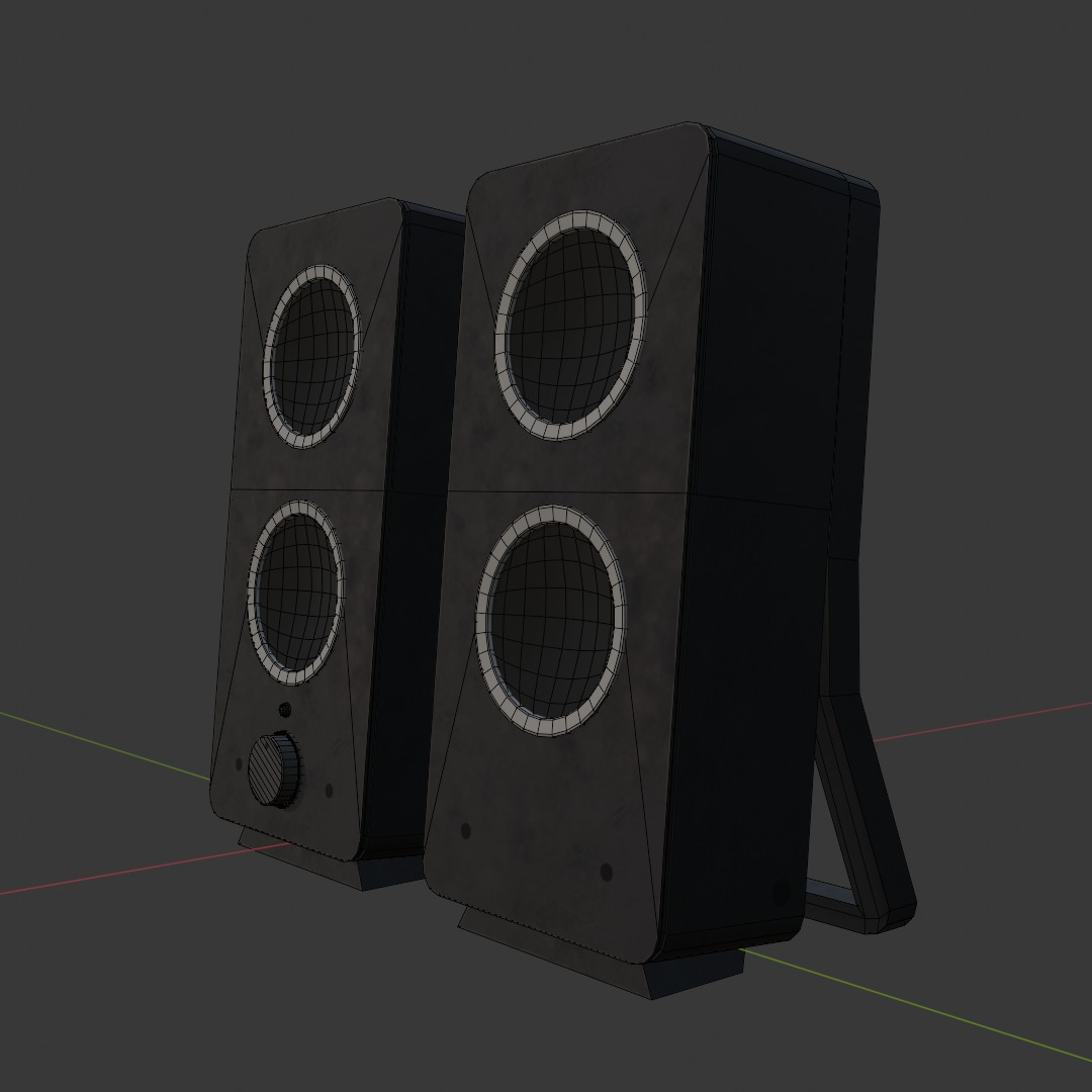 Dual Speaker Set 3D Model 3D model_2